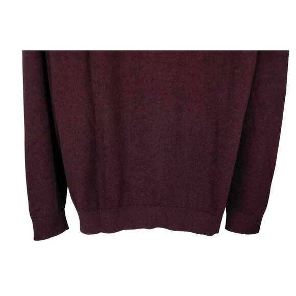 Goodfellow & Co Burgundy Mens 1/4-Zip Sweater Ribbed Cuffs & Hem Size L Casual - Picture 5 of 6